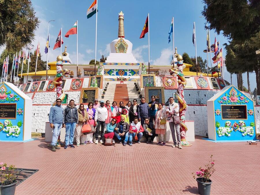 Skybright travellers gathered at a Tawang viewpoint in Arunachal Pradesh